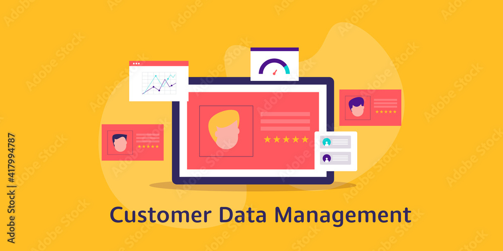 Customer database management software application and business solution concept. CRM - Digital technology and business strategy for company. Customer database management software application and business solution concept. CRM - Digital technology and business strategy for company.