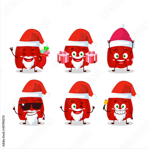 Santa Claus emoticons with red habanero cartoon character