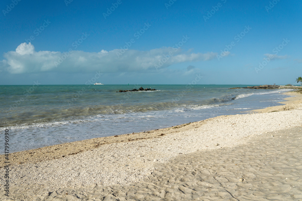 Beach at Zachary Taylor State Park in Florida.