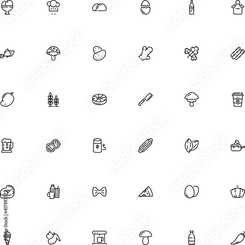 icon vector icon set such as: swim, takeaway, juicy, draught, cookie, beef, composition, cumin seed, cannelloni, standing, grinder, steak, housework, grill, bow, gourd, plastic, craft, botanical