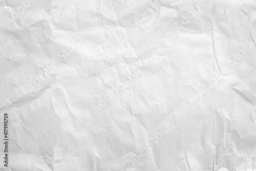 White paper sheet texture background with crumpled wrinkled and rough pattern, empty blank paper page material