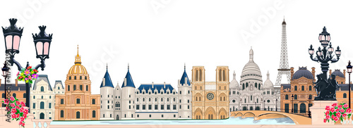 Landmarks of Paris. Beautiful ancient architecture of Paris. Paris and its historical sights