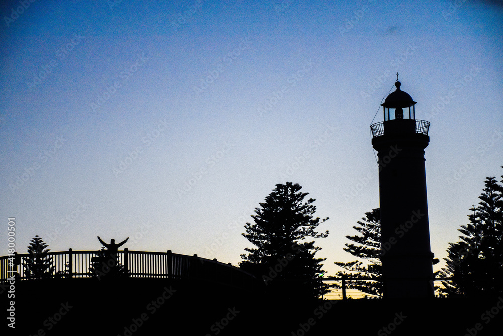 Silhouette of the lighthouse