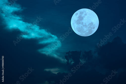 Full moon on sky with clouds. © Onkamon