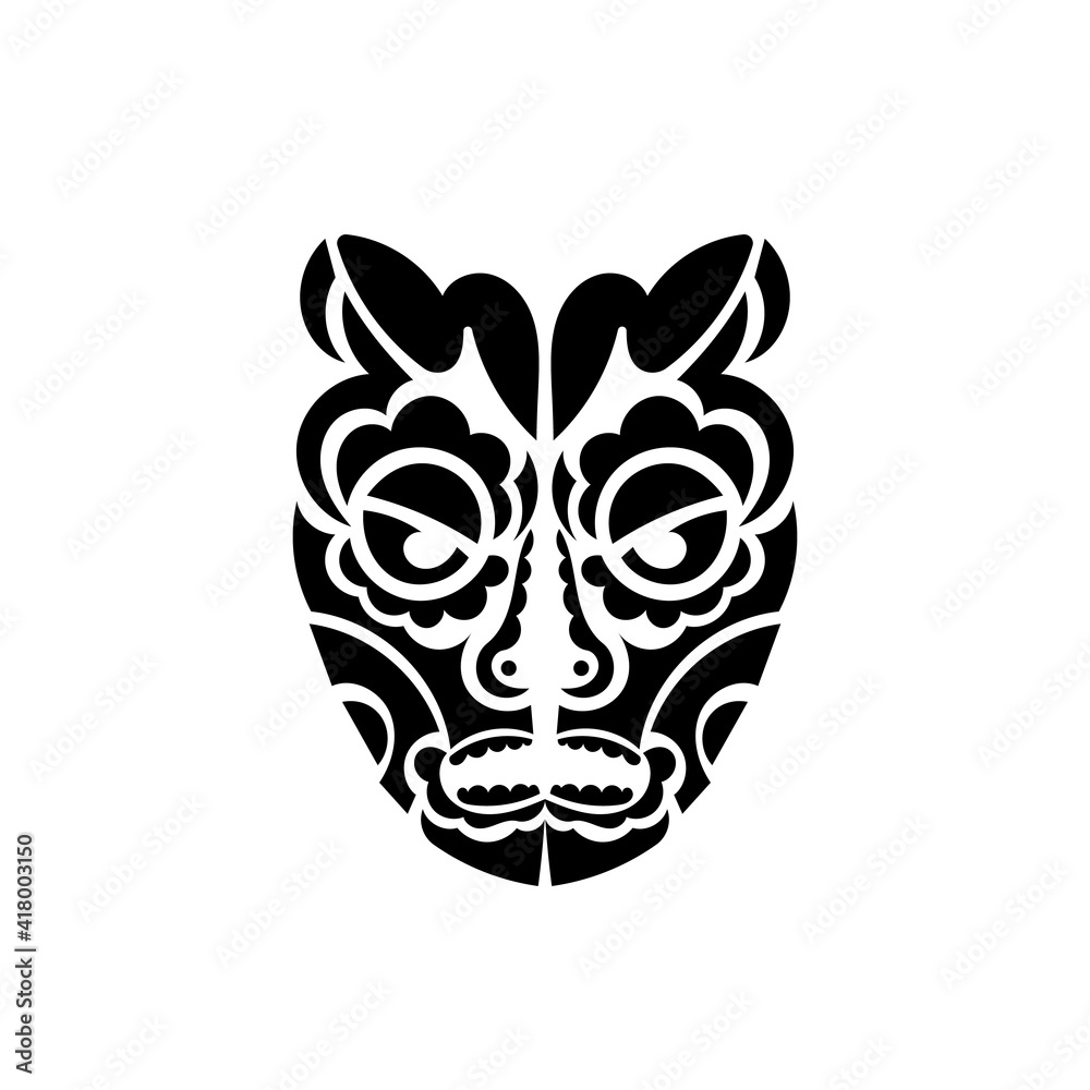Tiki mask. Maori or polynesia pattern. Isolated. Vector Tiki mask. Maori or polynesia pattern. Isolated. Vector