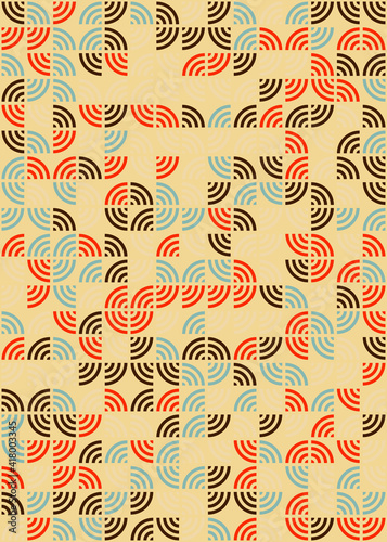 Abstract Geometric Pattern generative computational art illustration