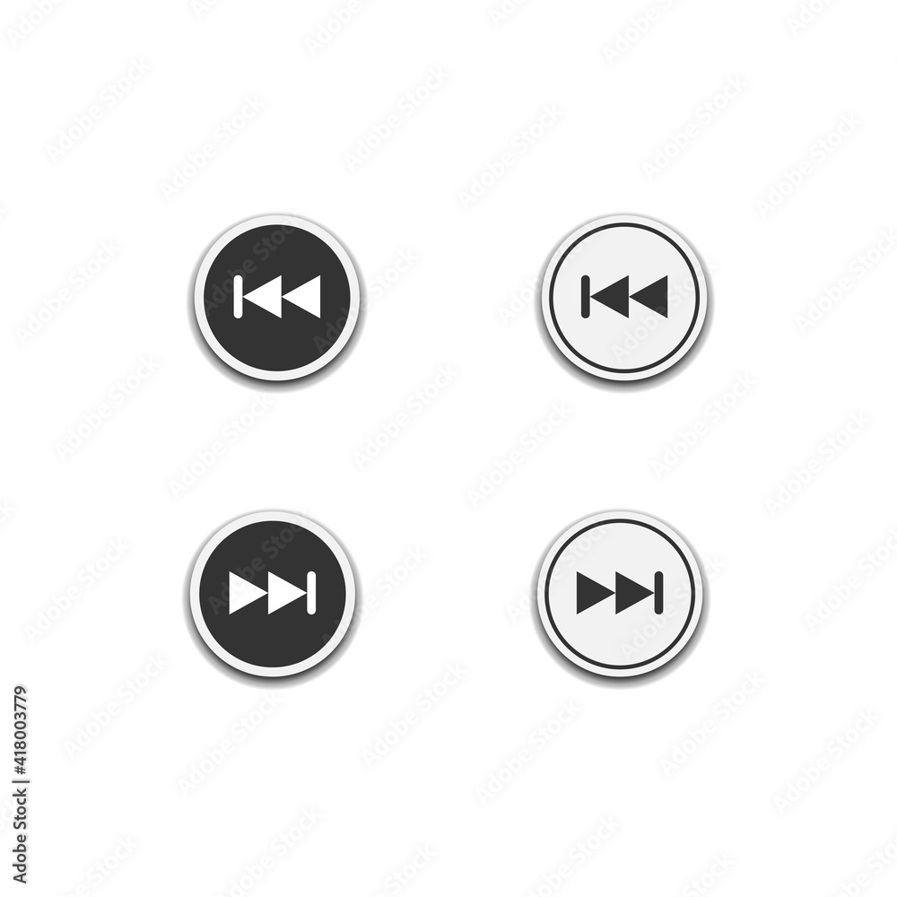 next, forward for music button symbol or icon isolated on white background, web template element, mobile app material, UI, UX. vector illustration next, forward for music button symbol or icon isolated on white background, web template element, mobile app material, UI, UX. vector illustration