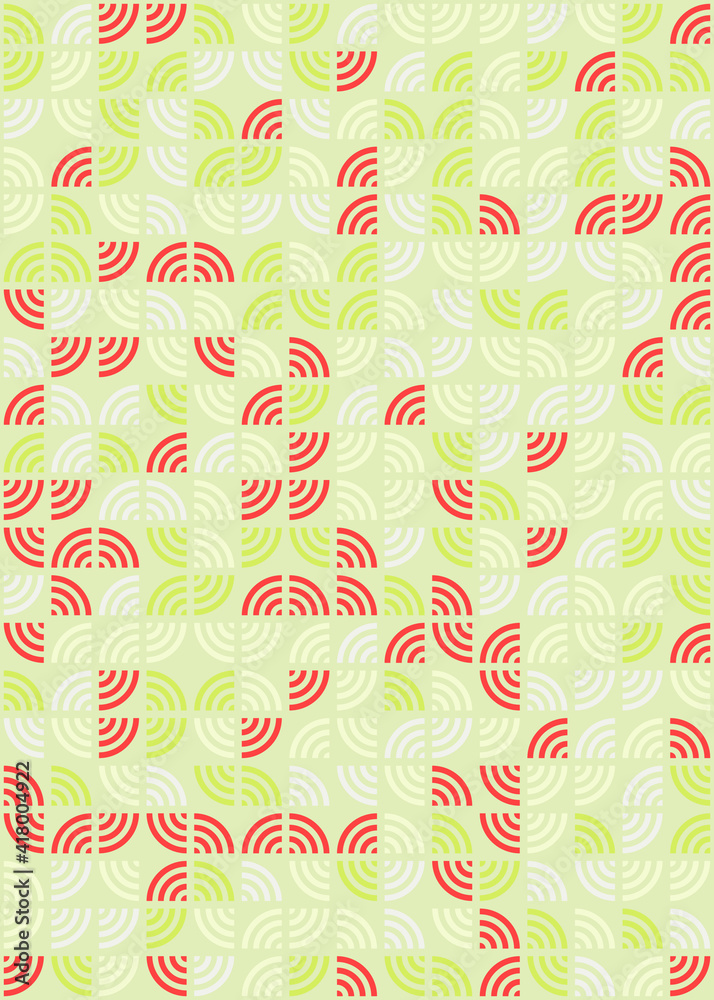 Fototapeta premium Abstract Geometric Pattern generative computational art illustration