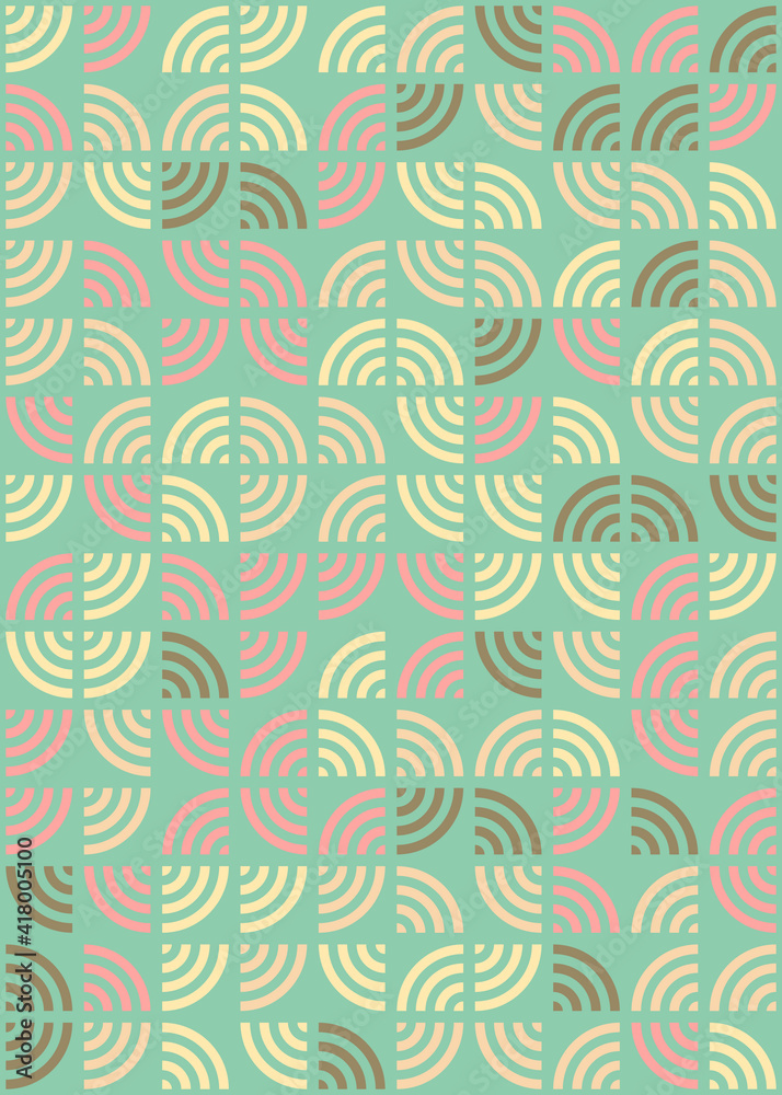 Abstract Geometric Pattern generative computational art illustration