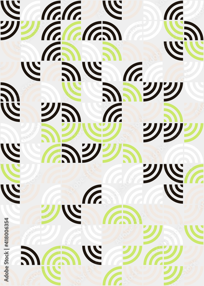 Fototapeta premium Abstract Geometric Pattern generative computational art illustration