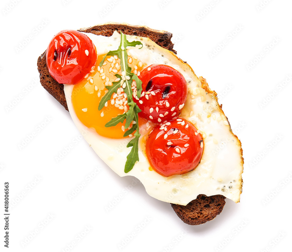 Fresh tasty bruschetta on white background Fresh tasty bruschetta on white background