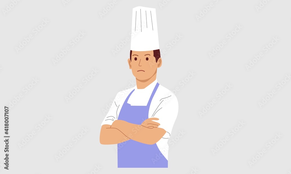 Young professional chefs. Culinary chefs. Design vector flat illustration Young professional chefs. Culinary chefs. Design vector flat illustration