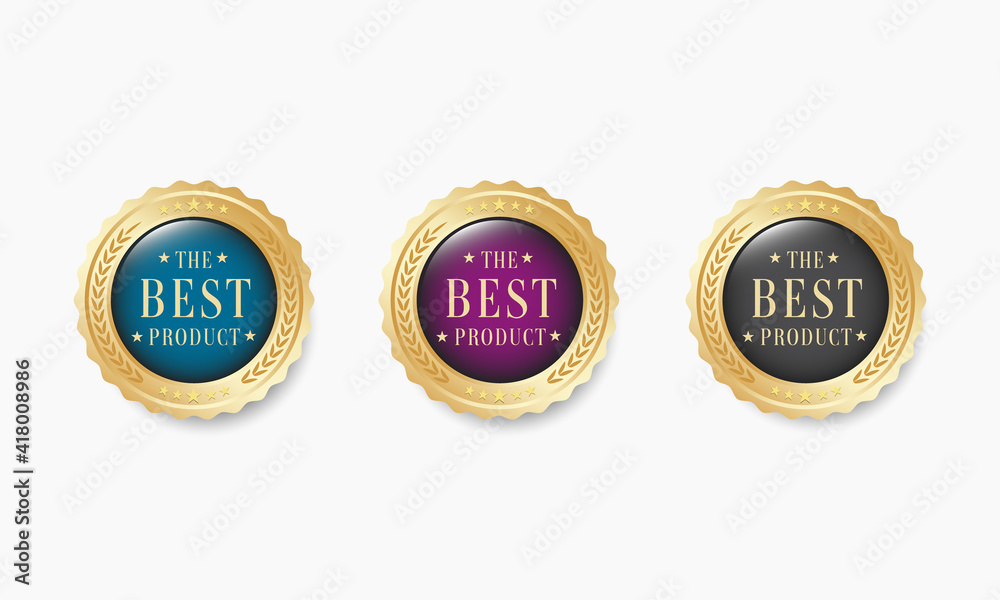 The best product Medal Award vector set, Gold medal, Realistic medal, winner award, The best product Medal Award vector set, Gold medal, Realistic medal, winner award,