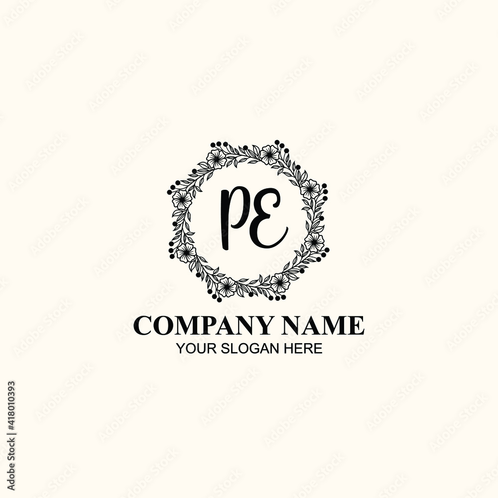 Letter PP Beautiful handwriting logo Letter PP Beautiful handwriting logo