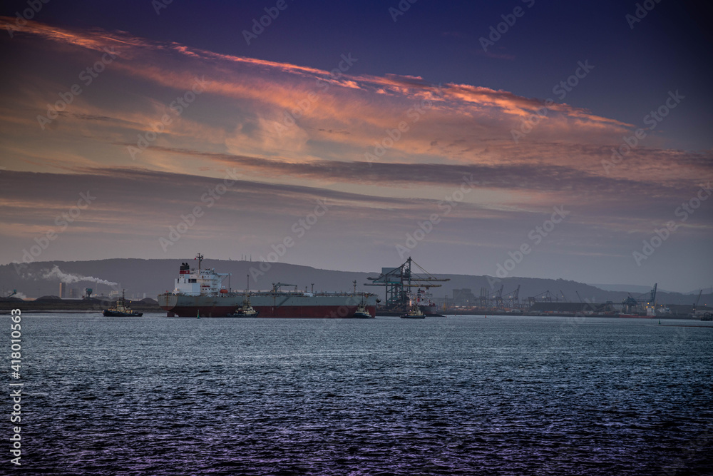 Fototapeta premium Tees Port at sunrise