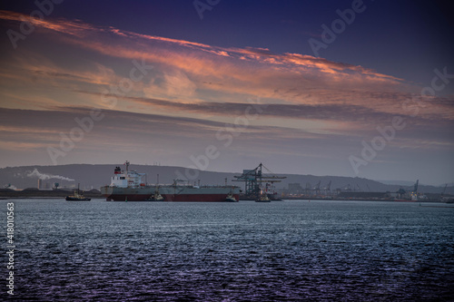Tees Port at sunrise