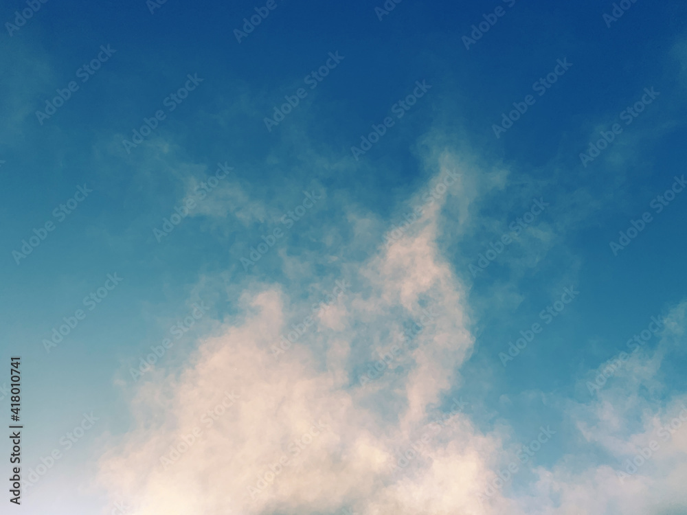 Fototapeta premium White mist against blue sky