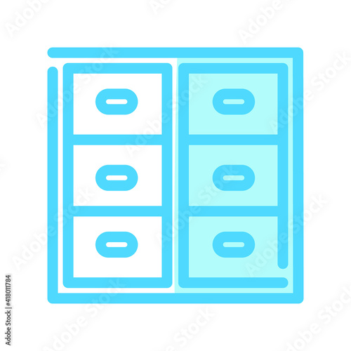 Illustration Vector graphic of  file cabinet icon