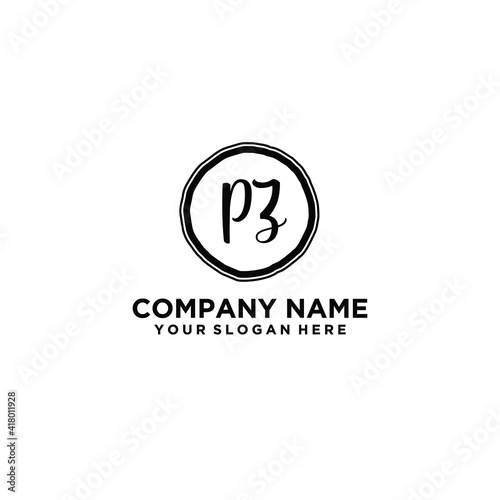 Letter PZ Beautiful handwriting logo