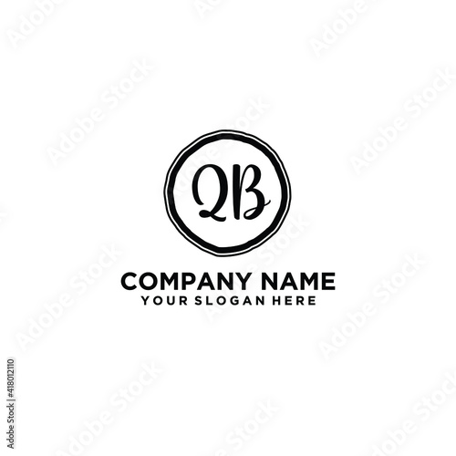 Letter QB Beautiful handwriting logo