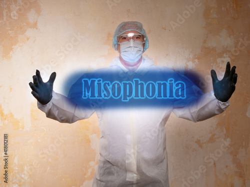 Healthcare concept meaning Misophonia with inscription on the sheet. photo