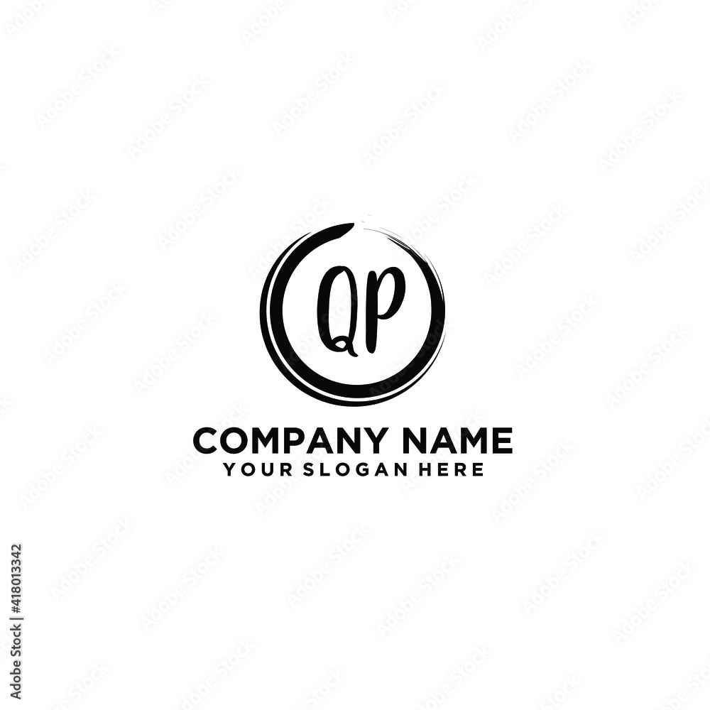 Letter QP Beautiful handwriting logo