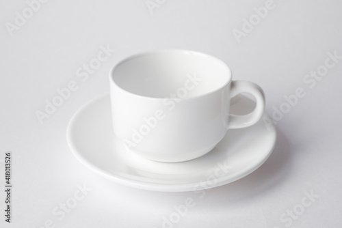 white cup on white background