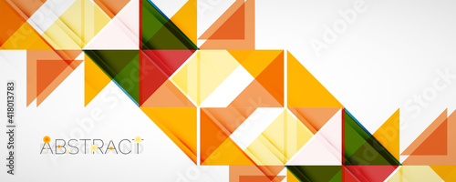 Set of vector triangle geometric backgrounds. Vector illustration for covers, banners, flyers and posters and other designs