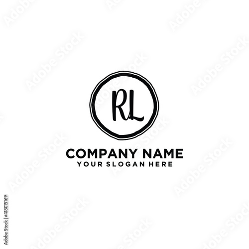 Letter RL Beautiful handwriting logo