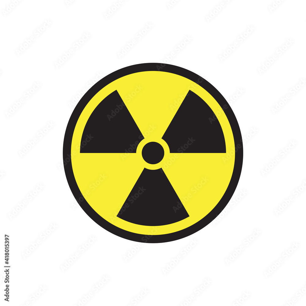Radiation or nuclear caution design. vector illustration Radiation or nuclear caution design. vector illustration