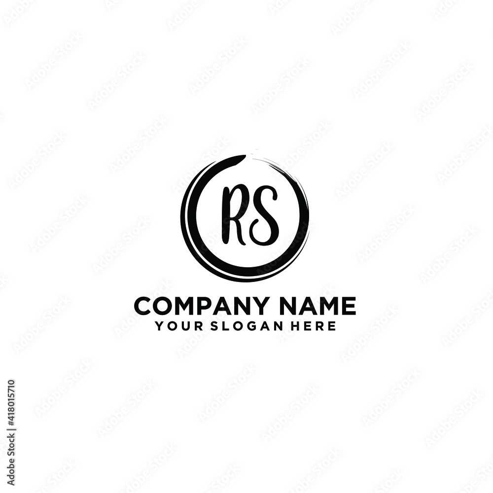 Letter RS Beautiful handwriting logo