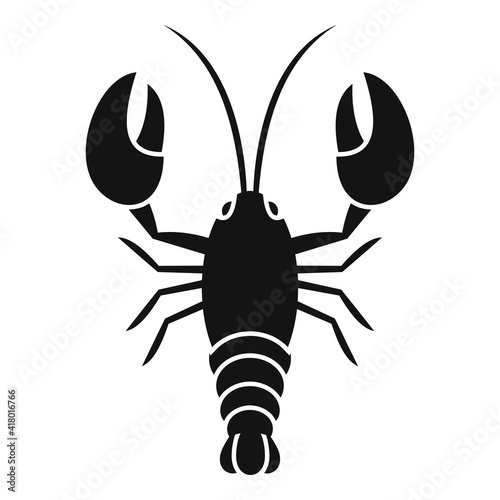 Lobster food icon. Simple illustration of lobster food vector icon for web design isolated on white background © anatolir