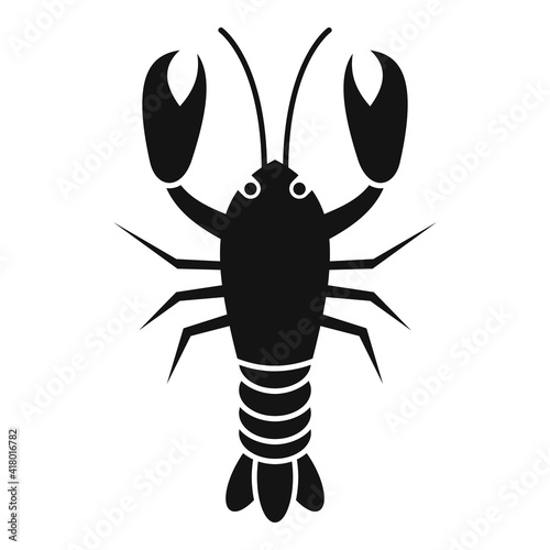 Lobster restaurant icon. Simple illustration of lobster restaurant vector icon for web design isolated on white background © anatolir