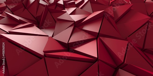 Triangle Poligon Red Abstract futuristic Background