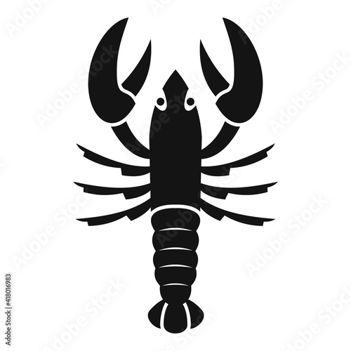 Dinner lobster icon. Simple illustration of dinner lobster vector icon for web design isolated on white background