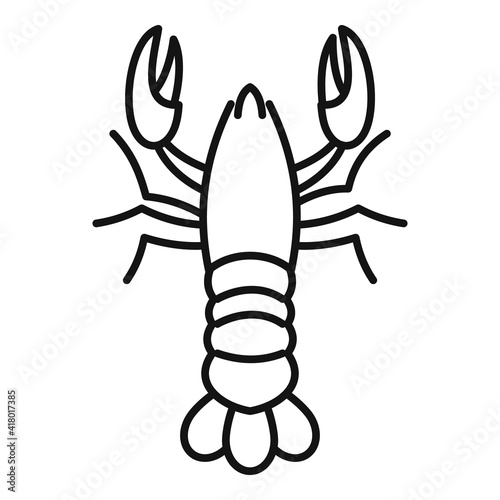 Healthy lobster icon. Outline healthy lobster vector icon for web design isolated on white background © anatolir