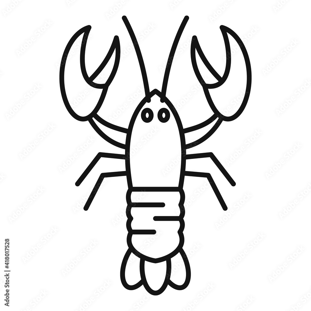 Seafood lobster icon. Outline seafood lobster vector icon for web design isolated on white background Seafood lobster icon. Outline seafood lobster vector icon for web design isolated on white background