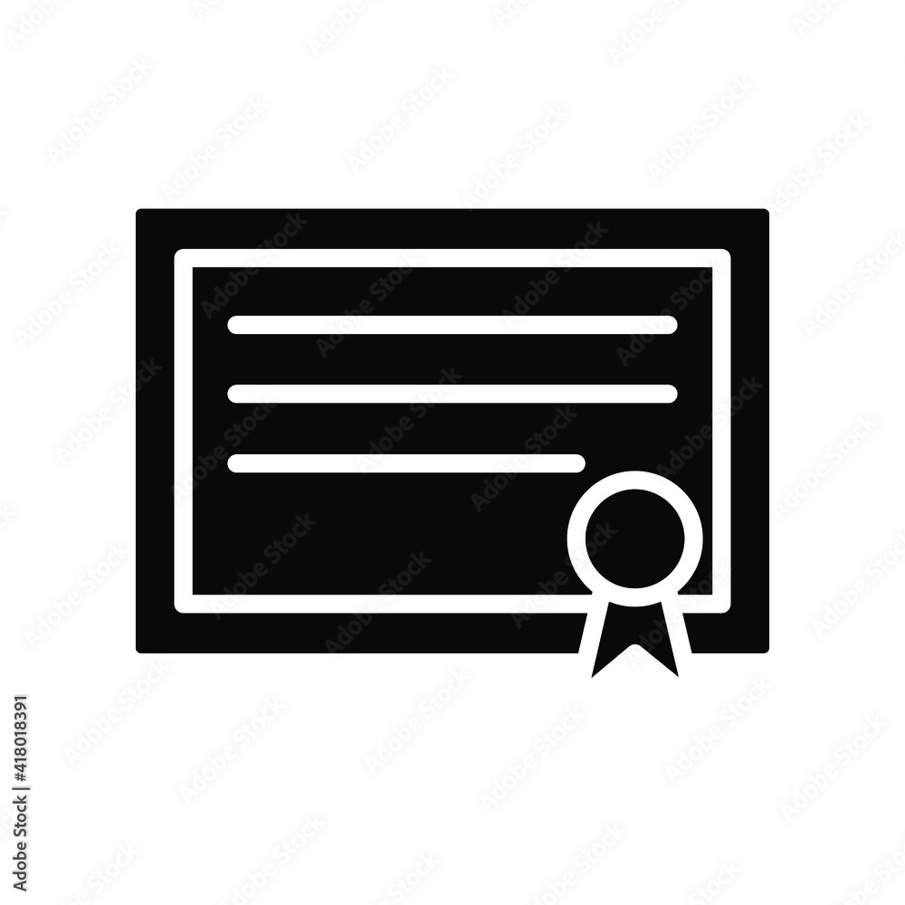 Illustration Vector graphic of certificate icon Illustration Vector graphic of certificate icon