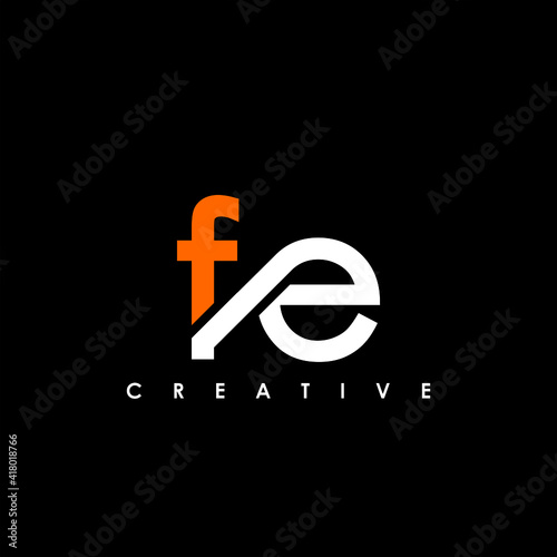 FE Letter Initial Logo Design Template Vector Illustration