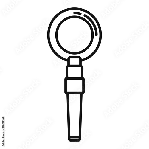 Equipment metal detector icon. Outline equipment metal detector vector icon for web design isolated on white background