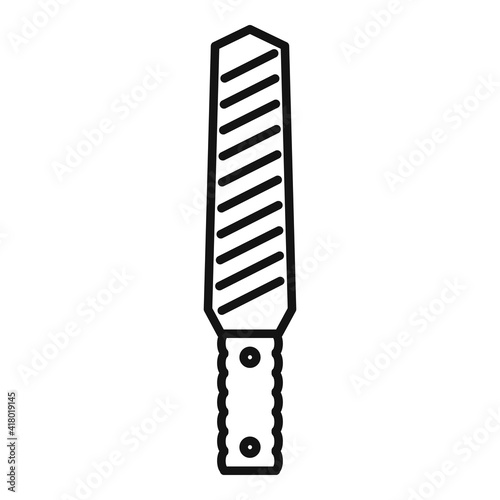 Security metal detector icon. Outline security metal detector vector icon for web design isolated on white background