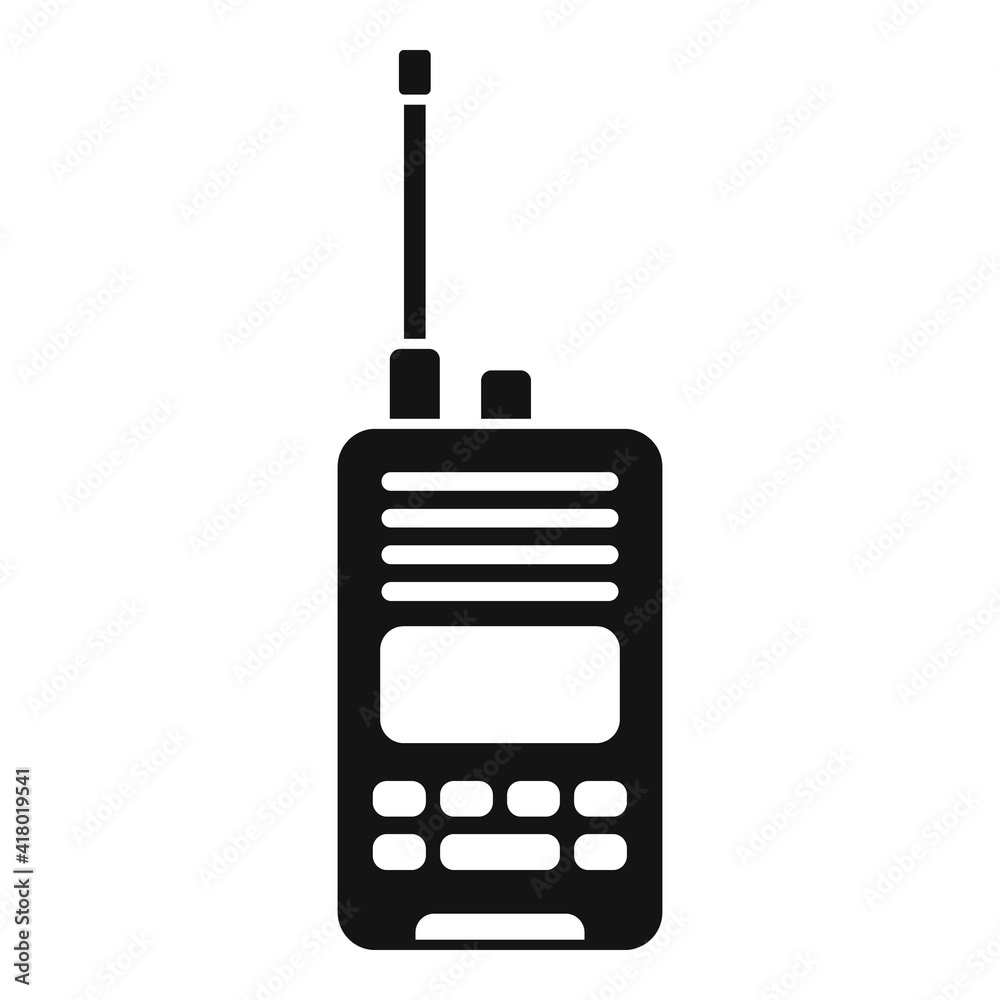 Radio walkie talkie icon. Simple illustration of radio walkie talkie vector icon for web design isolated on white background Radio walkie talkie icon. Simple illustration of radio walkie talkie vector icon for web design isolated on white background
