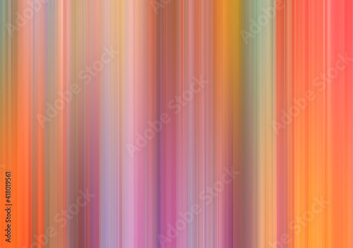 Colorful abstract background. Artistic motion blurred gradient lines. Orange, pink, and purple color. 