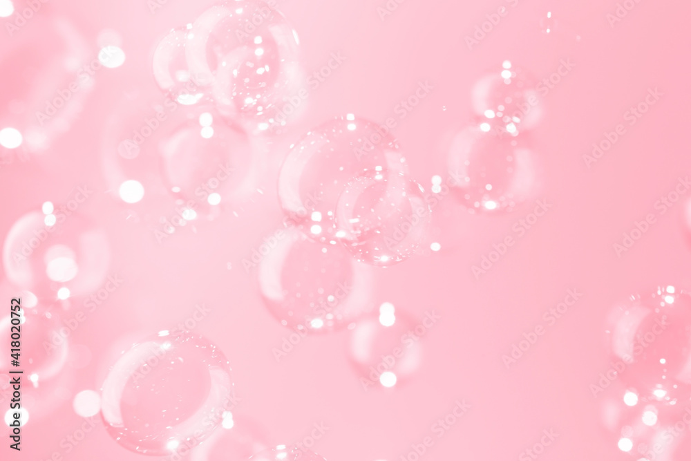 Beautiful shine bright of pink soap bubbles float background. Abstract. Soft pink texture background. Beautiful shine bright of pink soap bubbles float background. Abstract. Soft pink texture background.