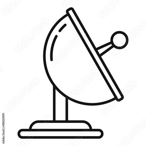 Radio ground antenna icon. Outline radio ground antenna vector icon for web design isolated on white background