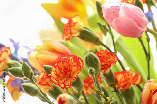 Bouquet of beautiful spring flowers.