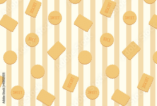 seamless pattern with biscuits for banners, cards, flyers, social media wallpapers, etc.