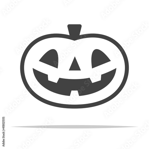 Halloween pumpkin icon vector isolated