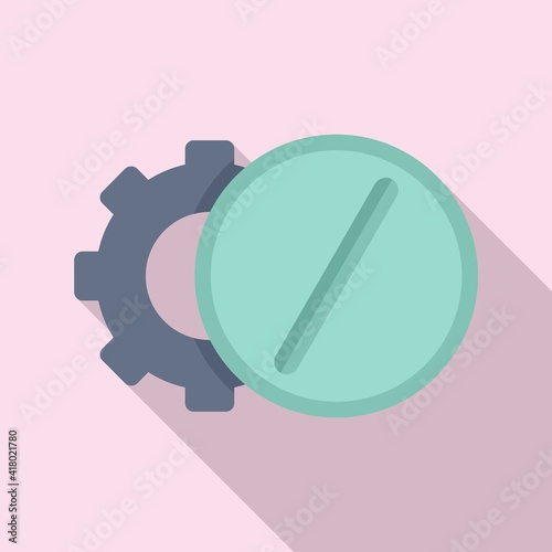 Nanotechnology pills icon. Flat illustration of nanotechnology pills vector icon for web design