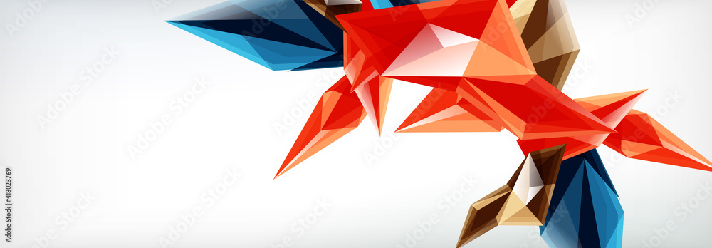Vector 3d triangles and pyramids abstract background for business or technology presentations, internet posters or web brochure covers Vector 3d triangles and pyramids abstract background for business or technology presentations, internet posters or web brochure covers